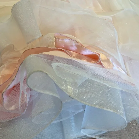 ALYCE PARIS 2 PIECE PROM VALENTINE DANCE DRESS BEACH WEDDING 0/2 Champagne Pink